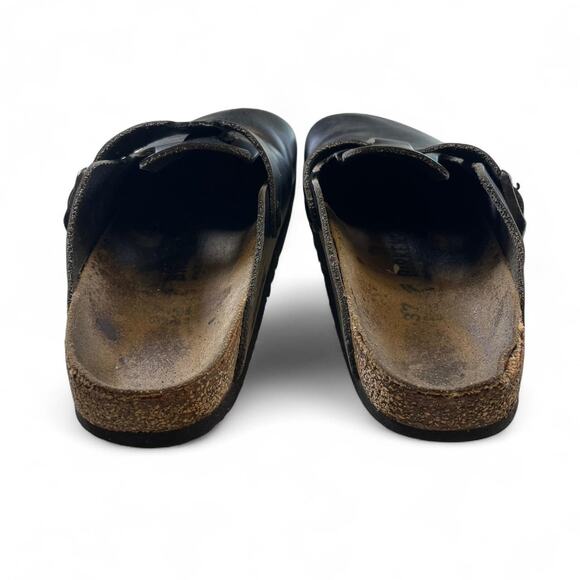Black leather birkenstock boston clogs - Picture 2 of 5